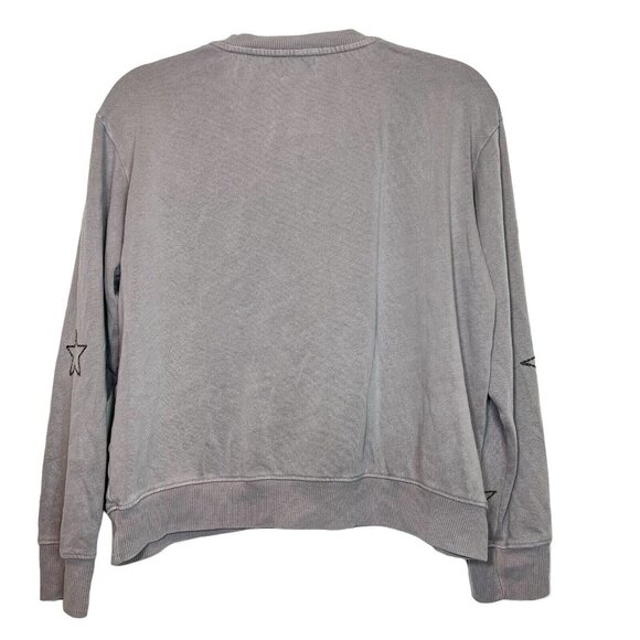 Sundry Sweatshirt 1 Small Womens Mauve Embroidered Stars Pullover Size Small - Picture 2 of 9